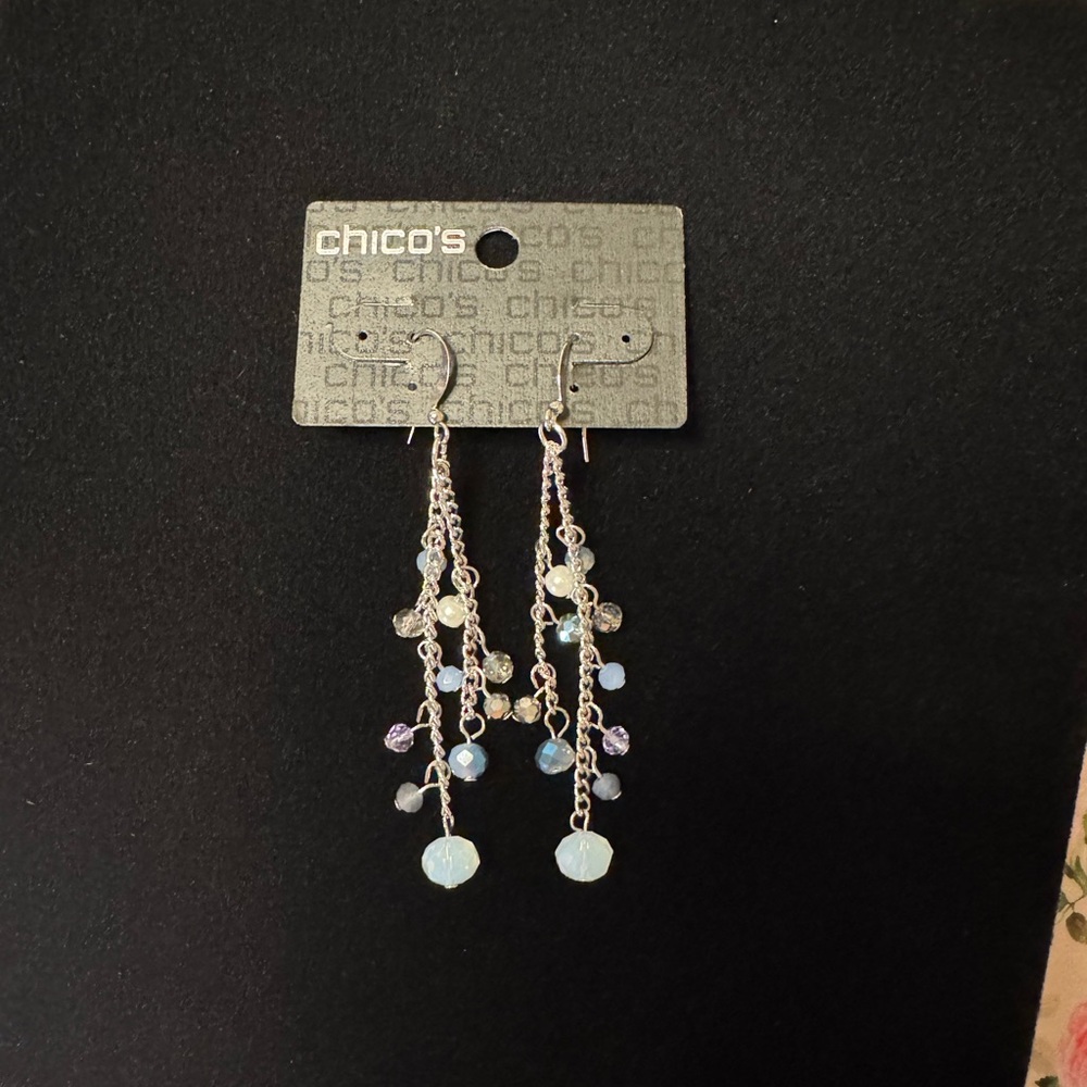 Chico's Silver and Multicolor Dangle Earrings